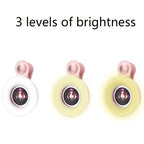 Mobile Phone Macro Lens Beauty Makeup Selfie Light, Pink, Black