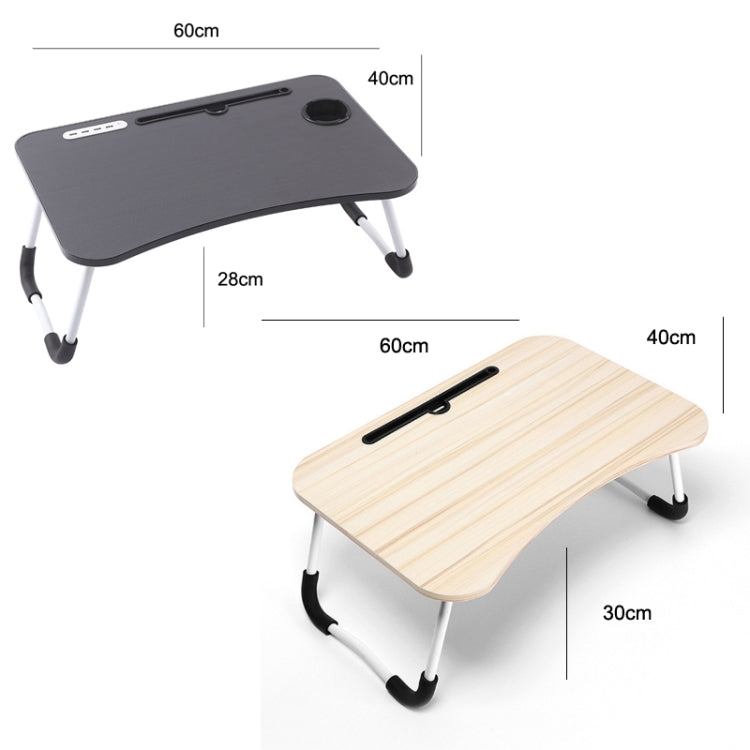 USB Folding Computer Desk With Fan & Lamp, Size: 60x40x28cm, Cool Black, Teenage Pink, Sky Blue, White Maple, Walnut, Eye Grotection Green – Card Slot, Non-slip