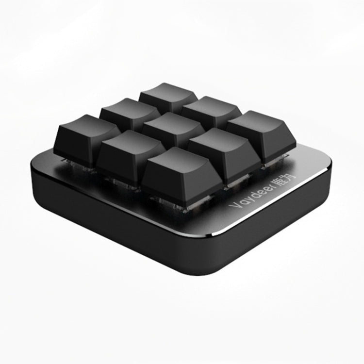 Vaydeer JP1011 9-Keys Mechanical Keyboard Mini Portable Custom Keyboard, Cable Length: 1m – Aluminum Alloy Default Title