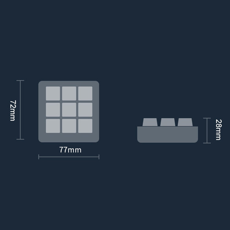 Vaydeer JP1011 9-Keys Mechanical Keyboard Mini Portable Custom Keyboard, Cable Length: 1m – Aluminum Alloy