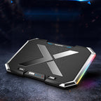 NUOXI Q8 Notebook Radiator LCD Screen Button Controllable RBG Luminescence Computer Cooling Base – Aluminum Alloy