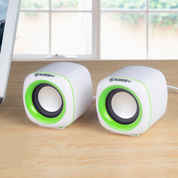 YEEZE A1 Multimedia USB2.0 Desktop Speaker Mini Computer Notebook Speaker, White Blue, White Green, White Purple, White Orange, Black Blue, Black Green, Black Purple, Black Prange, Electroplated Black Gold, Electroplated White, Electroplated Black...... White Green