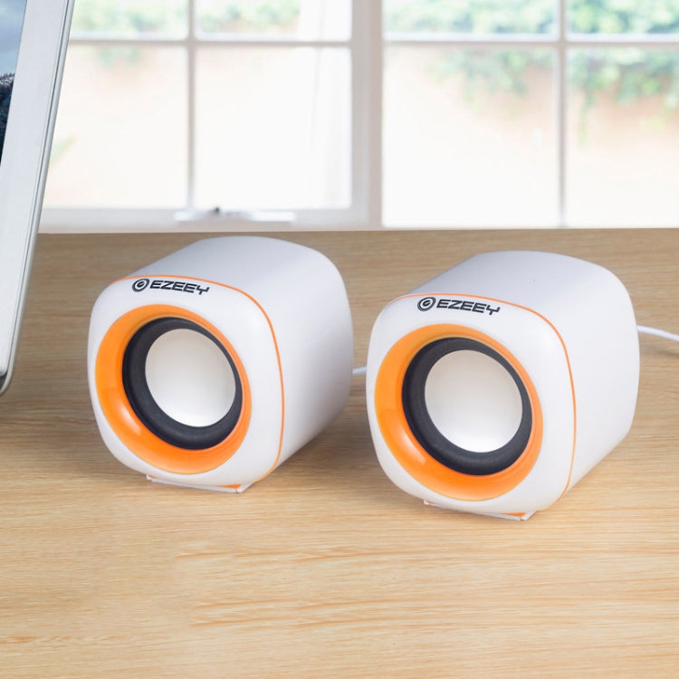 YEEZE A1 Multimedia USB2.0 Desktop Speaker Mini Computer Notebook Speaker, White Blue, White Green, White Purple, White Orange, Black Blue, Black Green, Black Purple, Black Prange, Electroplated Black Gold, Electroplated White, Electroplated Black...... White Orange