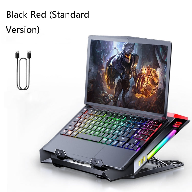 MC X500 Laptop Radiator Heightening Bracket Cooling Base, Black Red Standard Version, Sea Blue Standard Version – Aluminum Alloy