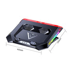 MC X500 Laptop Radiator Heightening Bracket Cooling Base, Black Red Standard Version, Sea Blue Standard Version – Aluminum Alloy