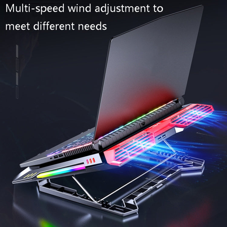 MC X500 Laptop Radiator Heightening Bracket Cooling Base, Black Red Standard Version, Sea Blue Standard Version – Aluminum Alloy