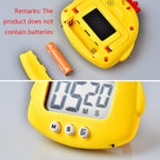 Kitchen Baking Cartoon Animal Electronic Timer Alarm Clock Student Learning Timer, Pink Pig, Yellow Chicken, Green Frog, Pink Frog