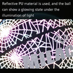 MILACHIC Number 7 Rainbow Reflective Cool Basketball, Stripe 6734, Spider Pattern 6735, Gray 6736 – Leather
