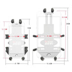N-STAR NJN002 Motorcycle Metal Aluminum Alloy Universal Anti-Theft Mobile Phone Bracket, NJN002(T-shaped Ball Head Installation)