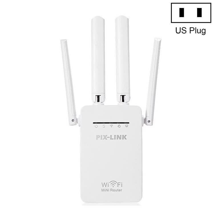 PIX-LINK LV-WR09 300Mbps WiFi Range Extender Repeater Mini Router, US Pulg, EU Plug, UK Plug, AU Plug – Durable Build, Easy to Use US Pulg