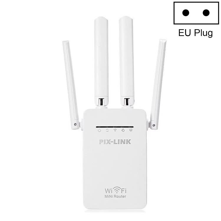PIX-LINK LV-WR09 300Mbps WiFi Range Extender Repeater Mini Router, US Pulg, EU Plug, UK Plug, AU Plug – Durable Build, Easy to Use EU Plug