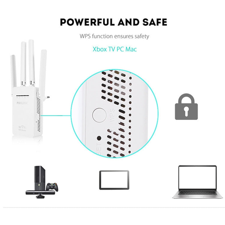 PIX-LINK LV-WR09 300Mbps WiFi Range Extender Repeater Mini Router, US Pulg, EU Plug, UK Plug, AU Plug – Durable Build, Easy to Use