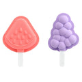 Household Silicone Popsicle Ice Cream Mold With Lid, Strawberry + Grape, Flying Saucer + Rocket Strawberry + Grape