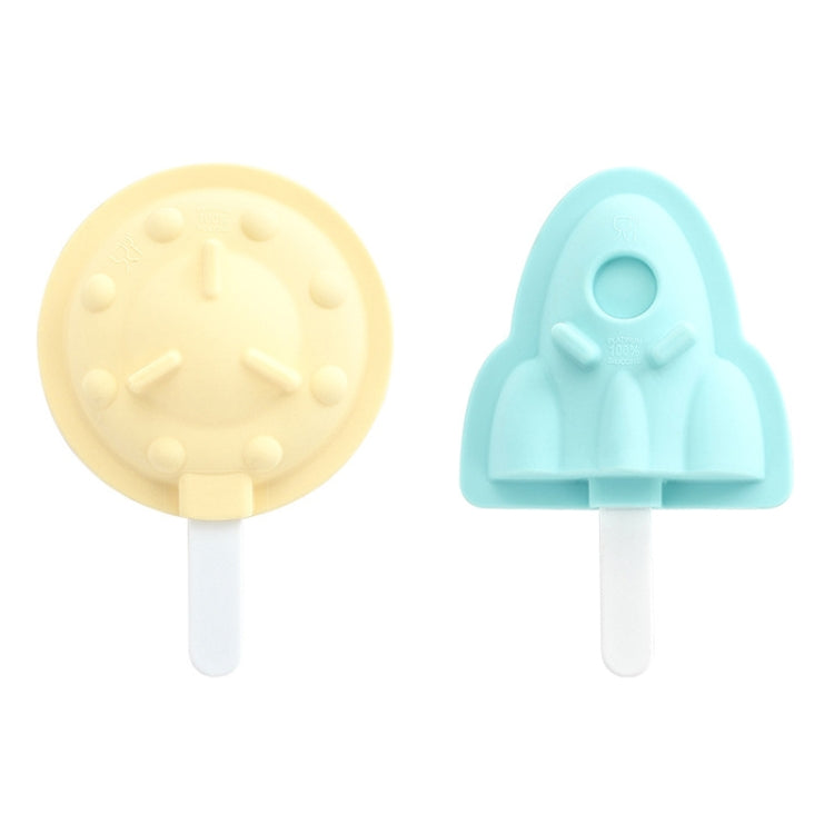 Household Silicone Popsicle Ice Cream Mold With Lid, Strawberry + Grape, Flying Saucer + Rocket – Durable Build, Easy to Use Flying Saucer + Rocket