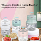 ZM-14 Household Mini Wireless Electric Garlic Masher, White 100ml, Green 100ml, Pink 100ml, High Cup White 250ml, High Cup Green 250ml, High Cup Pink 250ml, White Glass 300ml, Green Glass 300ml, Pink Glass 300ml, White High Cup 250ml + Small Cup 100ml ...