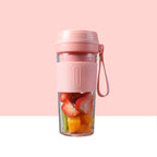 FS1300 Mini Juicer Home Portable Cooking Machine Student Juice Cup Juicer, Cherry Blossom Double Blade, Gem Blue Four Blade, Cherry Blossom Four Blade Cherry Blossom Double Blade