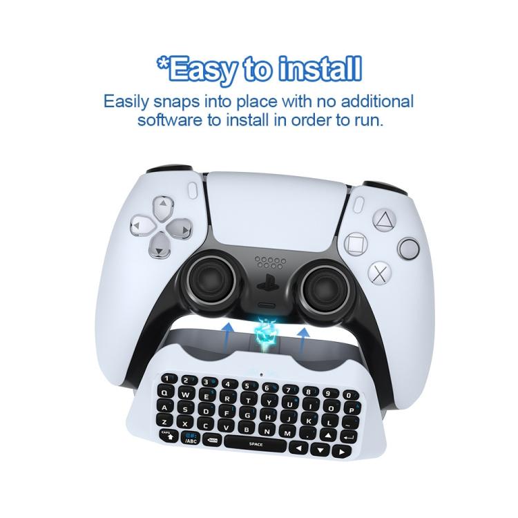 JYS-P5121 Bluetooth Wireless Handle Keyboard Can Chat Voice External Keyboard Suitable For PS5, Note: Without Handle, JYS-P5121 (Grey) – Bluetooth