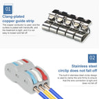 SPL-2 2 In 3 Out Colorful Quick Line Terminal Multi-Function Dismantling Wire Connection Terminal, SPL-2 2 In 3 Out, SPL-3 3 In 3 Out, SPL-42 2 In 4 Out, SPL-62 2 In 6 Out, SPL-63 3 In 6 Out, SPL-93 3 In 9 Out, LT-624 2 In 4 Out, LT-626 2 In 6 Out     ...