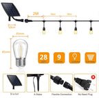 10 In 1 Outdoor Solar Bulb String Lamp Waterproof Solar Garden Light