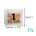 Translucent Frosted PEVA Food Preservation Bag Refrigerator Food Storage Bag Self-Sealing Food Bag, 5 PCS / Set(NO.1x5), 5 PCS / Set(NO.2x5), 6 PCS / Set(NO.1x4+NO.2x2), 10 PCS / Set(NO.1x6+NO.2x4), 12 PCS / Set(NO.1x7+NO.2x5) – Durable Build, Easy to Use