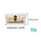 Translucent Frosted PEVA Food Preservation Bag Refrigerator Food Storage Bag Self-Sealing Food Bag, 5 PCS / Set(NO.1x5), 5 PCS / Set(NO.2x5), 6 PCS / Set(NO.1x4+NO.2x2), 10 PCS / Set(NO.1x6+NO.2x4), 12 PCS / Set(NO.1x7+NO.2x5) – Durable Build, Easy to Use