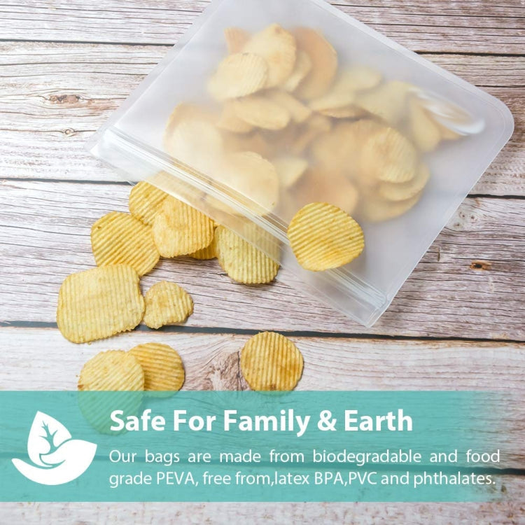Translucent Frosted PEVA Food Preservation Bag Refrigerator Food Storage Bag Self-Sealing Food Bag, 5 PCS / Set(NO.1x5), 5 PCS / Set(NO.2x5), 6 PCS / Set(NO.1x4+NO.2x2), 10 PCS / Set(NO.1x6+NO.2x4), 12 PCS / Set(NO.1x7+NO.2x5) – Durable Build, Easy to Use