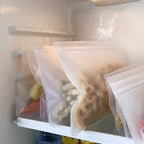 Translucent Frosted PEVA Food Preservation Bag Refrigerator Food Storage Bag Self-Sealing Food Bag, 5 PCS / Set(NO.1x5), 5 PCS / Set(NO.2x5), 6 PCS / Set(NO.1x4+NO.2x2), 10 PCS / Set(NO.1x6+NO.2x4), 12 PCS / Set(NO.1x7+NO.2x5) – Durable Build, Easy to Use