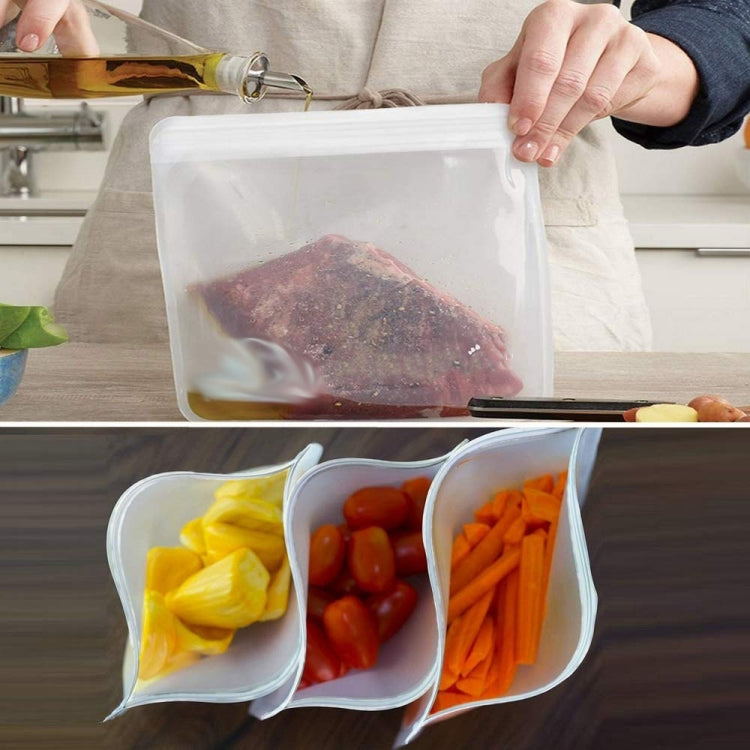 Translucent Frosted PEVA Food Preservation Bag Refrigerator Food Storage Bag Self-Sealing Food Bag, 5 PCS / Set(NO.1x5), 5 PCS / Set(NO.2x5), 6 PCS / Set(NO.1x4+NO.2x2), 10 PCS / Set(NO.1x6+NO.2x4), 12 PCS / Set(NO.1x7+NO.2x5) – Durable Build, Easy to Use