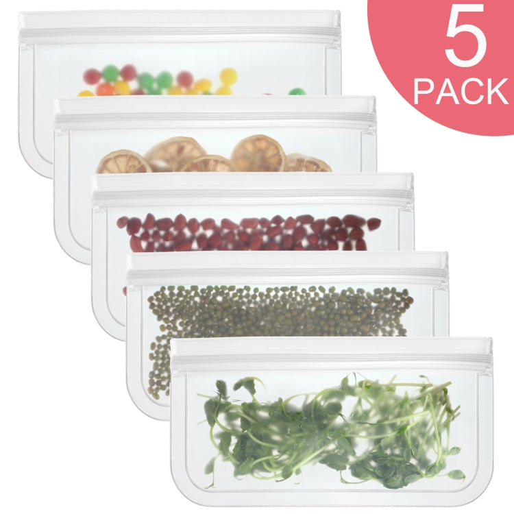 Translucent Frosted PEVA Food Preservation Bag Refrigerator Food Storage Bag Self-Sealing Food Bag, 5 PCS / Set(NO.1x5), 5 PCS / Set(NO.2x5), 6 PCS / Set(NO.1x4+NO.2x2), 10 PCS / Set(NO.1x6+NO.2x4), 12 PCS / Set(NO.1x7+NO.2x5) – Durable Build, Easy to Use 5 PCS Set(NO.2x5)