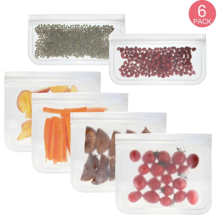 Translucent Frosted PEVA Food Preservation Bag Refrigerator Food Storage Bag Self-Sealing Food Bag, 5 PCS / Set(NO.1x5), 5 PCS / Set(NO.2x5), 6 PCS / Set(NO.1x4+NO.2x2), 10 PCS / Set(NO.1x6+NO.2x4), 12 PCS / Set(NO.1x7+NO.2x5) – Durable Build, Easy to Use 6 PCS Set(NO.1x4+NO.2x2)