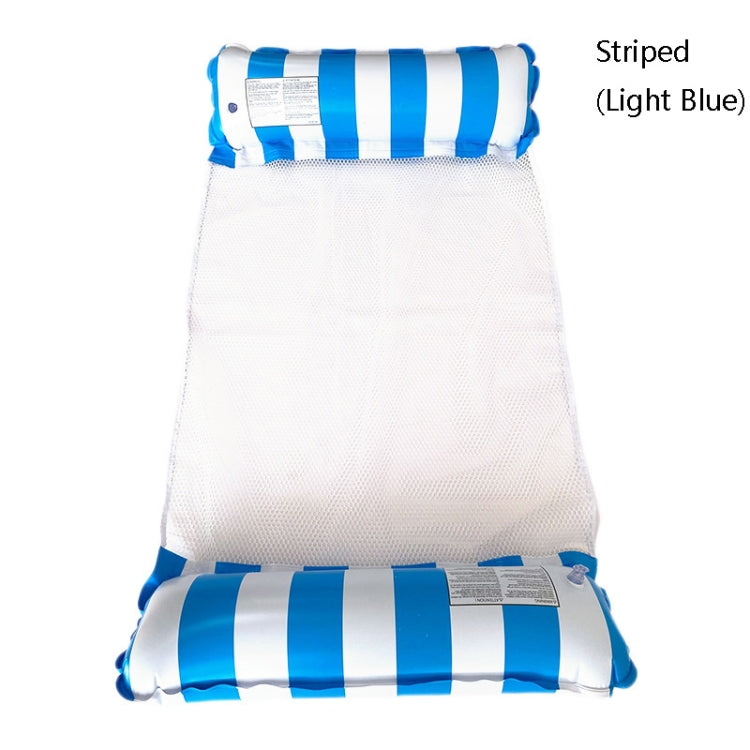 PVC Inflatable Hammock Adult Swimming Floating Row, Size: 120 x 70cm, Light Blue Striped, Rose Red Striped, Yellow Stripe, Green Striped, Orange Striped, Dark Blue Striped, Yellow + Blue, Green + Blue