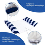 PVC Inflatable Hammock Adult Swimming Floating Row, Size: 120 x 70cm, Light Blue Striped, Rose Red Striped, Yellow Stripe, Green Striped, Orange Striped, Dark Blue Striped, Yellow + Blue, Green + Blue