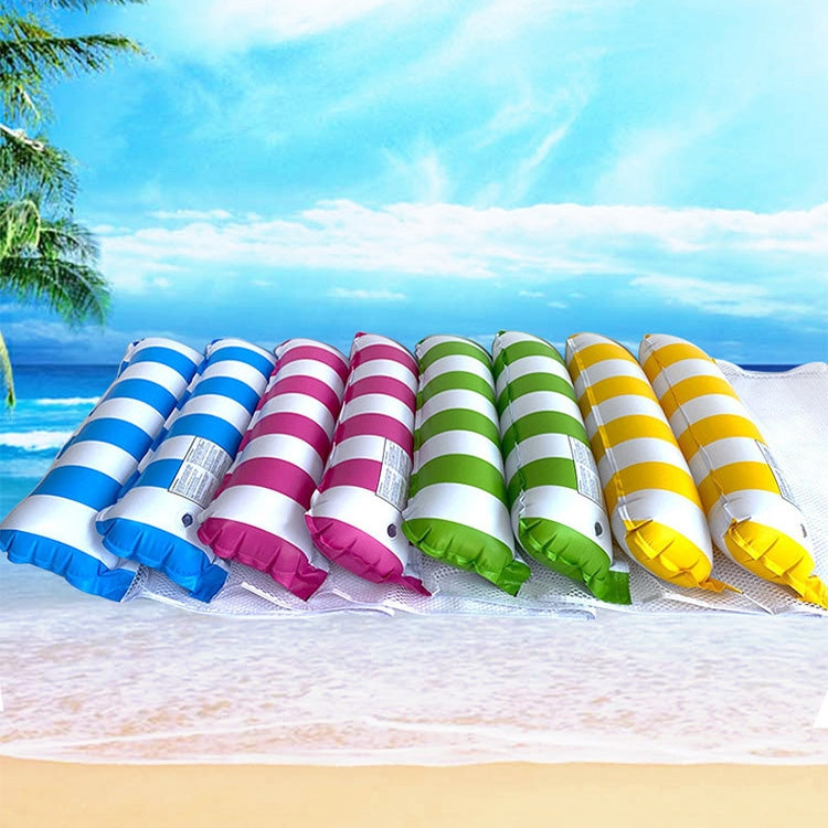 PVC Inflatable Hammock Adult Swimming Floating Row, Size: 120 x 70cm, Light Blue Striped, Rose Red Striped, Yellow Stripe, Green Striped, Orange Striped, Dark Blue Striped, Yellow + Blue, Green + Blue