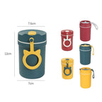 Portable Handle Breakfast Cup Porridge Cup Suitable For Microwave Oven, Style:, Cat Buckle (Dark Blue), Cat Buckle (Hawthorn Red), Cat Buckle (Yellow), Long Band (Dark Blue), Long Band (Red), Long Band (Yellow) – Durable Build, Easy to Use
