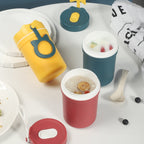 Portable Handle Breakfast Cup Porridge Cup Suitable For Microwave Oven, Style:, Cat Buckle (Dark Blue), Cat Buckle (Hawthorn Red), Cat Buckle (Yellow), Long Band (Dark Blue), Long Band (Red), Long Band (Yellow) – Durable Build, Easy to Use