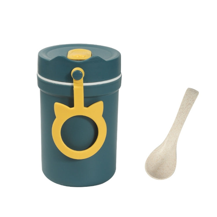 Portable Handle Breakfast Cup Porridge Cup Suitable For Microwave Oven, Style:, Cat Buckle (Dark Blue), Cat Buckle (Hawthorn Red), Cat Buckle (Yellow), Long Band (Dark Blue), Long Band (Red), Long Band (Yellow) – Durable Build, Easy to Use Cat Buckle (Dark Blue)