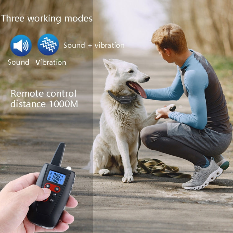 PaiPaitek PD526V-2 1 In 2 100-Speed Sound Vibration Remote Control Training Dog Device Anti-Barking Device Electronic Remote Control Collar, PD526V-2 – Lanyard