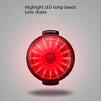 Portable Intelligent Sensing Brake Light Safety Warning Light USB Charging Waterproof Lamp With Electricity Display Taillight, Seat Bow, Seat Pole – Waterproof