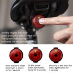 Portable Intelligent Sensing Brake Light Safety Warning Light USB Charging Waterproof Lamp With Electricity Display Taillight, Seat Bow, Seat Pole – Waterproof