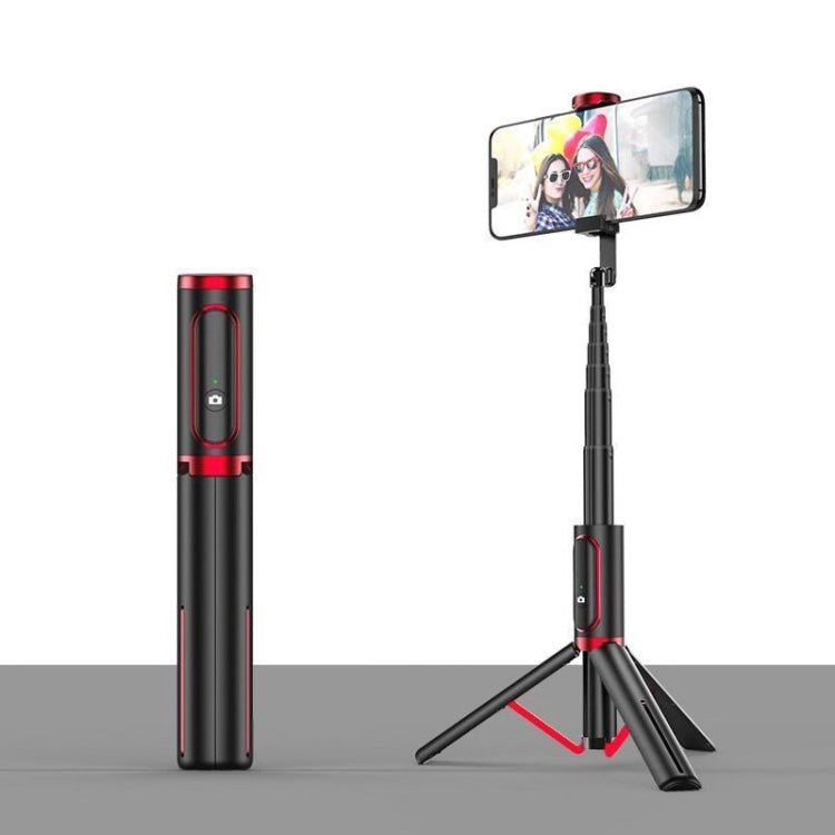 Bluetooth Selfie Stick with Tripod Multi-function Gimbal Mobile Phone Fill Light Live Support, Passion Red, Black, Girl Powder, White Gold Passion Red