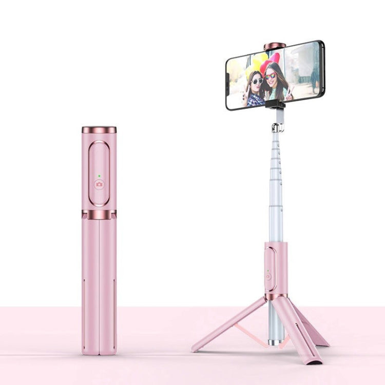 Bluetooth Selfie Stick with Tripod Multi-function Gimbal Mobile Phone Fill Light Live Support, Passion Red, Black, Girl Powder, White Gold Girl Powder