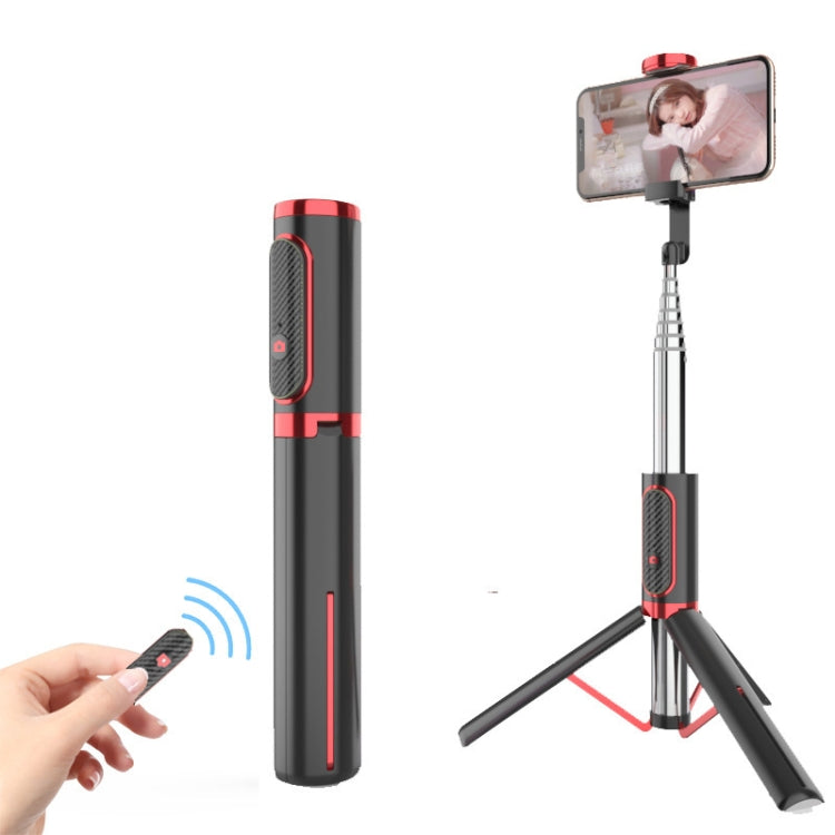 Bluetooth Selfie Stick with Tripod Multi-function Gimbal Mobile Phone Fill Light Live Support, Passion Red, Black, Girl Powder, White Gold