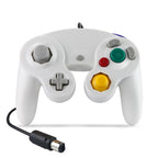 2 PCS Single Point Vibrating Controller Wired Game Controller For Nintendo NGC / Wii, White, Pink, Yellow, Red, Purple, Green, Blue, Black, Silver, Orange White