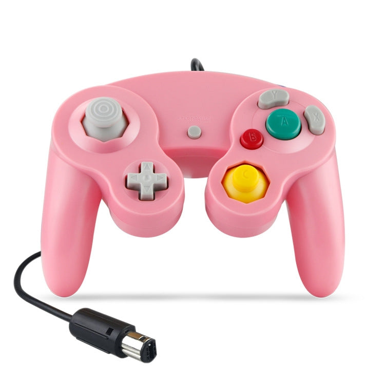 2 PCS Single Point Vibrating Controller Wired Game Controller For Nintendo NGC / Wii, White, Pink, Yellow, Red, Purple, Green, Blue, Black, Silver, Orange – Durable Build, Easy to Use Pink