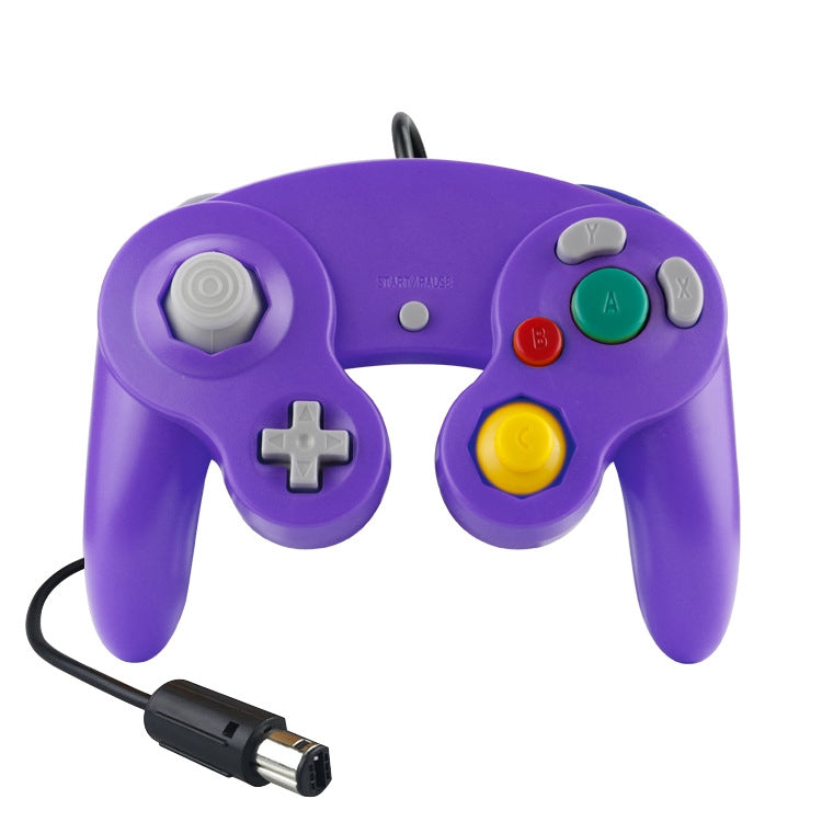 2 PCS Single Point Vibrating Controller Wired Game Controller For Nintendo NGC / Wii, White, Pink, Yellow, Red, Purple, Green, Blue, Black, Silver, Orange – Durable Build, Easy to Use Purple