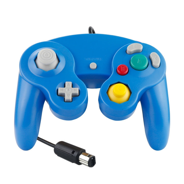 2 PCS Single Point Vibrating Controller Wired Game Controller For Nintendo NGC / Wii, White, Pink, Yellow, Red, Purple, Green, Blue, Black, Silver, Orange – Durable Build, Easy to Use Blue