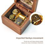 Frame Style Music Box Wooden Music Box Novelty Valentine Day Gift,Style:, Walnut Gold-Plated Movement, Maple Gold-Plated Movement, Rosewood Gold-Plated Movement, Maple Red-Bronze Movement, Walnut Red-Bronze Movement, Rosewood Red-Bronze Movement –...