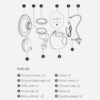 Wearable Automatic Breast Pump Massage Hands-free Invisible Wireless Large Suction Breast Pump, S4DW - English, S9 - English - Gray, S9 - English - Pink, S9 - English - Green, S12 - English - White
