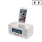 A8 Charging Base Audio NFC Bluetooth Speaker Alarm Clock, US Plug, UK Plug, EU Plug US Plug White