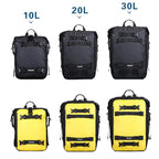 Rhinowalk Multi-Function Motorcycle Rear Seat Bag Combination Rear Shelf Pannier, Black 10L, Yellow 10L, Black 20L, Yellow 20L, Black 30L, Yellow 30L